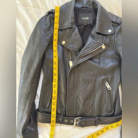 Maje Leather Jacket - Picture 8 of 9